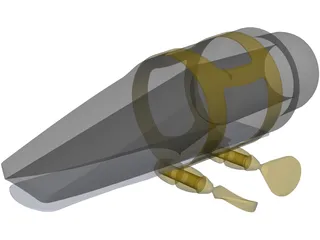 Alto Saxophone Mouthpiece 3D Model preview