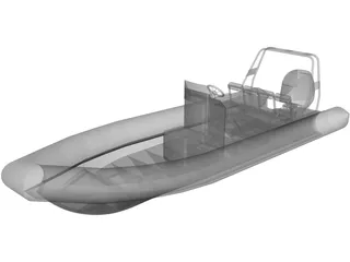 Raptor Rigid Inflatable Boat (Rib) 6.95m 3D Model preview