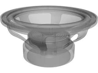 Subwoofer Bass Driver 12 inch 3D Model preview