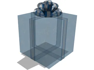 Christmas Present Box 3D Model preview