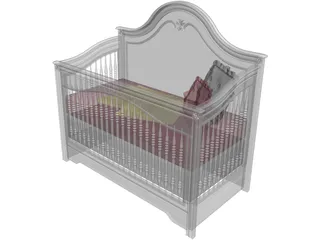 Baby Bed 3D Model preview