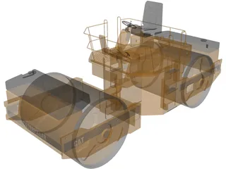 Caterpillar Compactor 3D Model preview