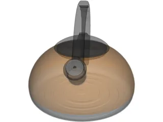 Euro Retro Teapot 3D Model preview