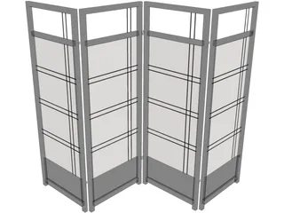 Oriental Panel 3D Model preview