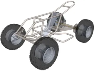 Mini ATV Chassis 3D Model preview