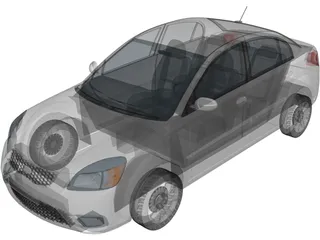 Kia Rio CVVT (2012) 3D Model preview