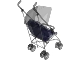 Quinny Stroller 3D Model preview