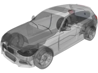 BMW M135i F21 (2012) 3D Model preview