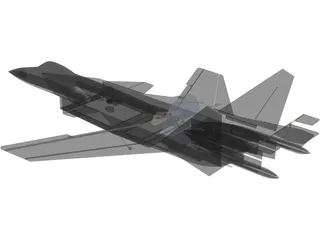 SU-47 Berkut Foam Electric RC 3D Model preview