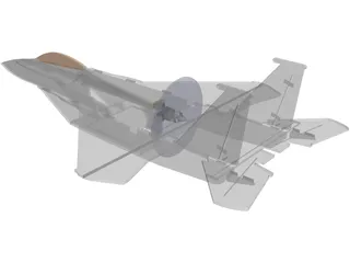 F-15 Eagle RC Foamy 3D Model preview