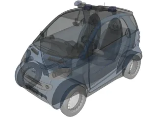 SMART Police Car 3D Model preview