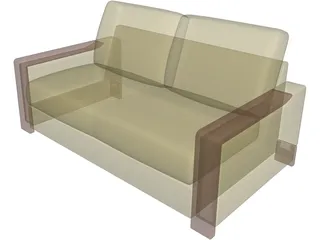 Classic Couch 3D Model preview