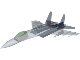 Sukhoi Su-27 Flanker 3D Model preview