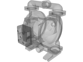 Double Diaphragm Pump 3D Model preview