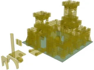 Lego Castle 3D Model preview