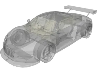 Audi R8 GT3 3D Model preview