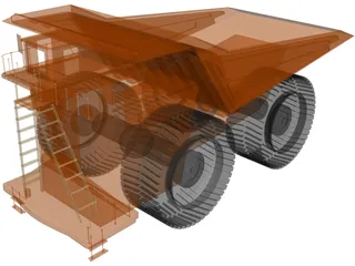 Caterpillar Mining Truck 3D Model preview