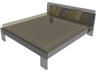 Brooks Bed 3D Model preview
