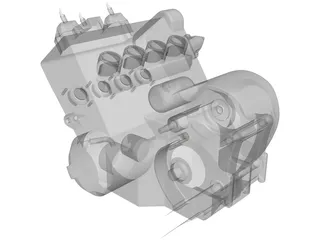 Honda CBR600RR 2003 Engine 3D Model preview