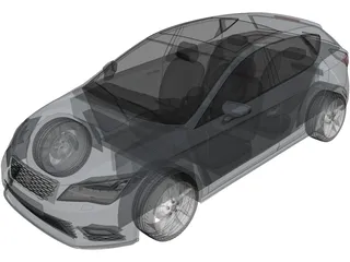Seat Leon (2013) 3D Model preview