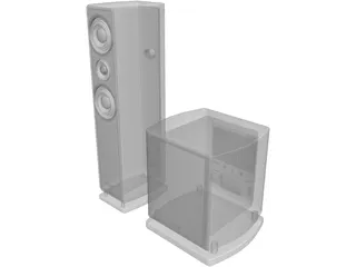 Speakers 3D Model preview