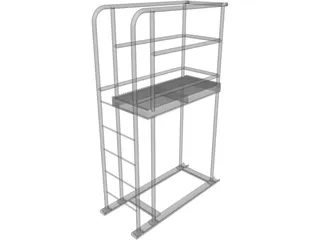 Portable Well Access Mini Deck 3D Model preview