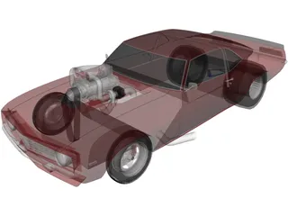 Chevrolet Camaro Pro Drag 3D Model preview