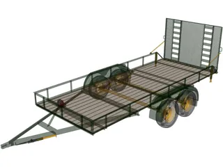 Utility Tailer 3D Model preview