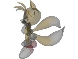 Tails Sonic 3D Model preview
