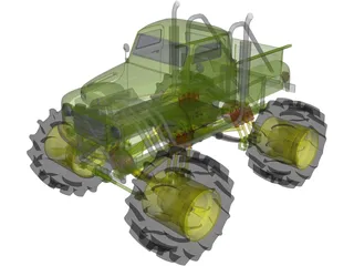 Ford Pickup Big Foot Monster 3D Model preview