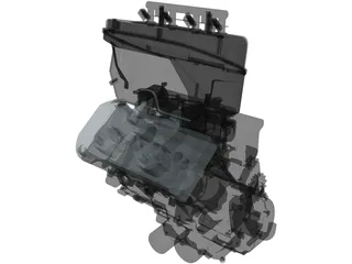 Honda CBR600RR Engine 3D Model preview