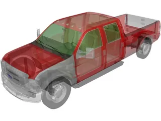 Ford F-350 Pickup (2010) 3D Model preview