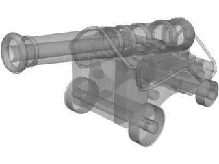 Ship Cannon 3D Model preview