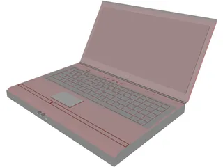 Toshiba Laptop 3D Model preview