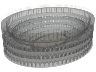 Roman Coliseum Low Poly 3D Model preview