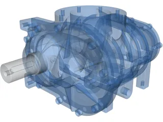 Screw Compressor 3D Model preview