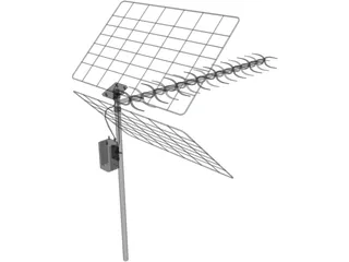 TV Antenna 3D Model preview