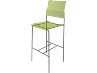 Chair Bar 3D Model preview
