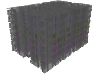 Apartment Building 3D Model preview