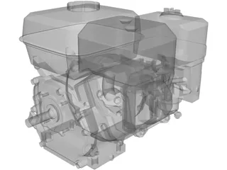 Honda GX200 Engine 3D Model preview