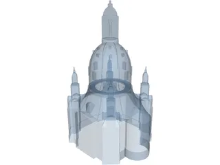 Frauenkirche Dresden 3D Model preview