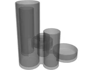 Pen Holder 3D Model preview