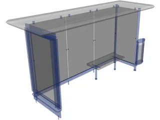 Bus Stop 3D Model preview