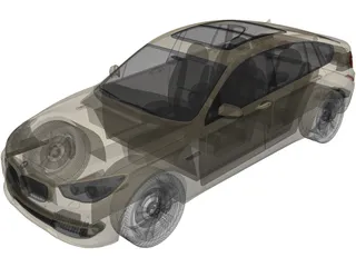 BMW 550i Gran Turismo (2010) 3D Model preview