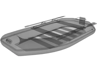 Inflatable Boat 3D Model preview