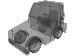 Airport Tug 3D Model preview