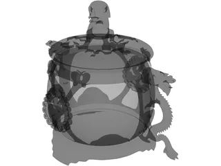 Ancient Chinese Vase 3D Model preview