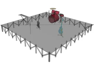 Concert Stage 3D Model preview