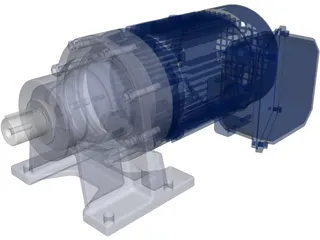 Electric Motor 1.5hp 3D Model preview