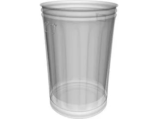 Garbage Can 3D Model preview